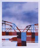 "Static Image Painting / 2nd Variation / Blue / Finley Bridge"