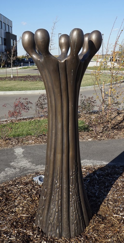 Lynn Christine Kelly, "Tree Dancer," 2015, bronze, edition of three, 84" x 36" x 36" (courtesy the artist, photo by Albert Chow)