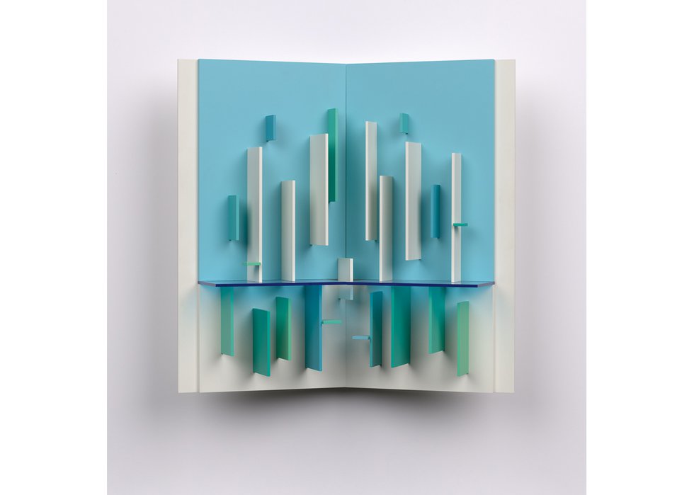 Eli Bornstein, “Multiplane Structurist Relief IV, No. 1 (Arctic Series),” 1986-1987