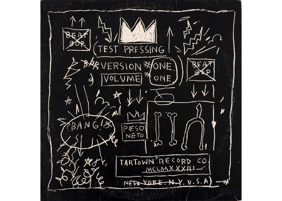 Jean-Michel Basquiat, “Beat Bop” 1983 (collection of Emmanuelle and Jérôme de Noirmont; © Estate of Jean-Michel Basquiat; licensed by Artestar, New York)