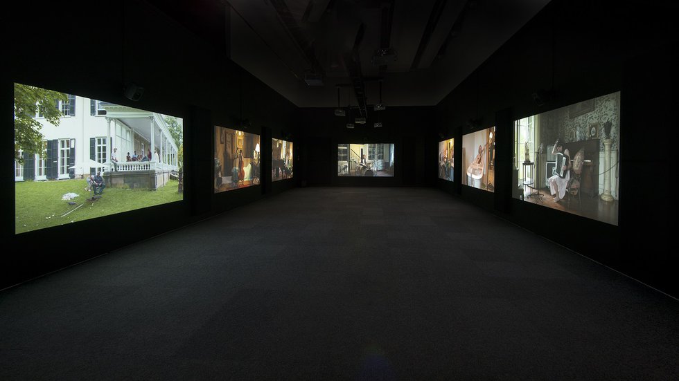 Installation view of Ragnar Kjartansson’s “The Visitors”  at Esker Foundation, Calgary, 2003 (photo by John Dean)