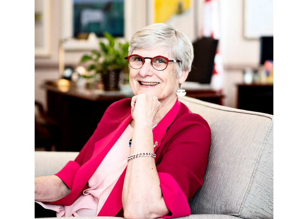 Patricia Bovey in her Senate office. (photo by Senate Communications)