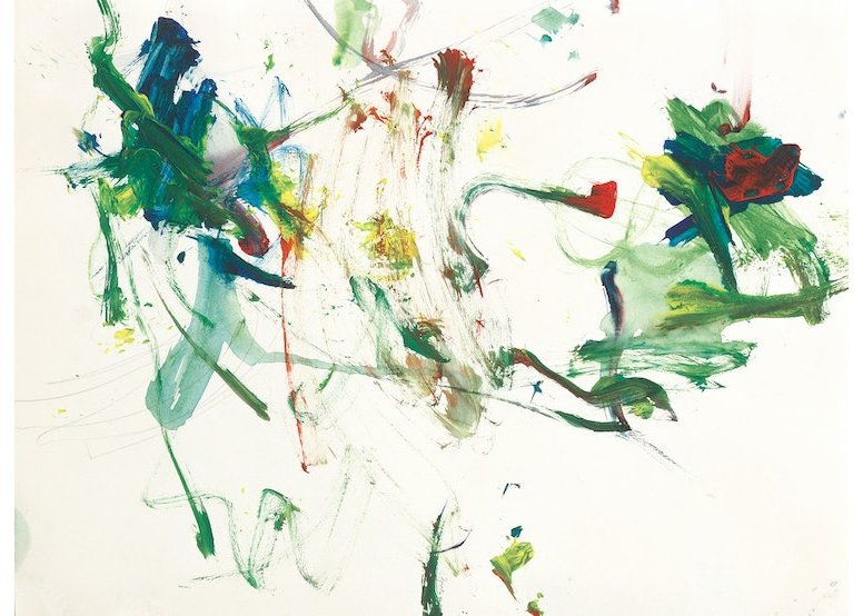 Joan Mitchell, “Untitled,” no date, gouache on paper, 10.5" x 14.5" (sold at Cowley Abbott for $132,000)