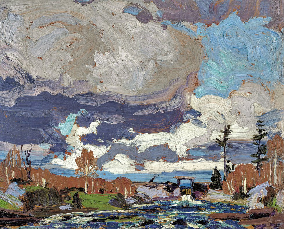 Tom Thomson, “Tea Lake Dam,” 1917