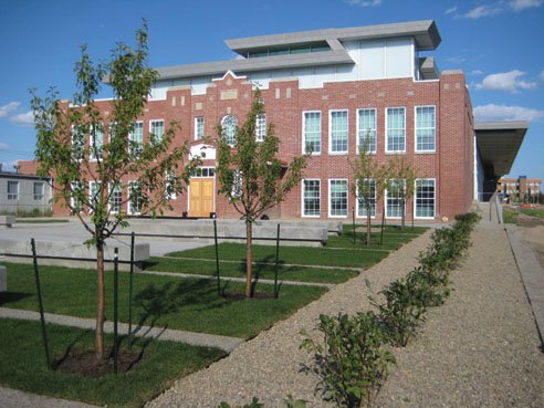 "Exterior of the restored Art Gallery of Grande Prairie."