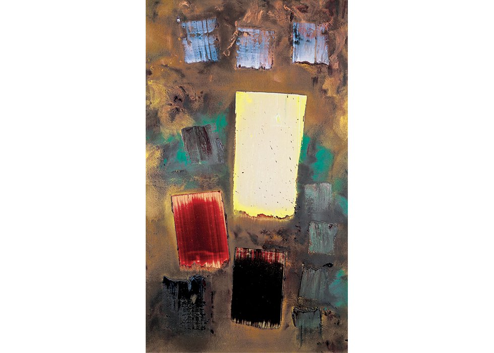 Douglas Hector Haynes, “Untitled 96.09.01 [Toledo Series],” 1991, acrylic on canvas, 57.75" x 33.5" (sold at Levis for $7,020)