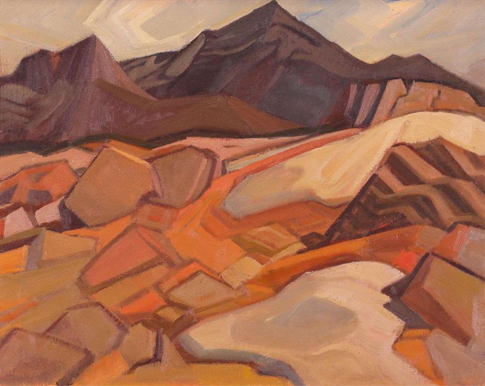 Henry George Glyde, “Sunshine Near Banff,” 1971, oil on board, 16" x 20" (sold at Hodgins for $12,000)