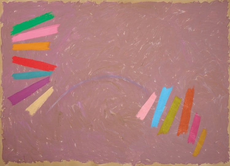 Jack Hamilton Bush, “Bridge Passage,” 1975, acrylic on canvas, 66" x 91.5" (sold at Cowley Abbott for $288,000)