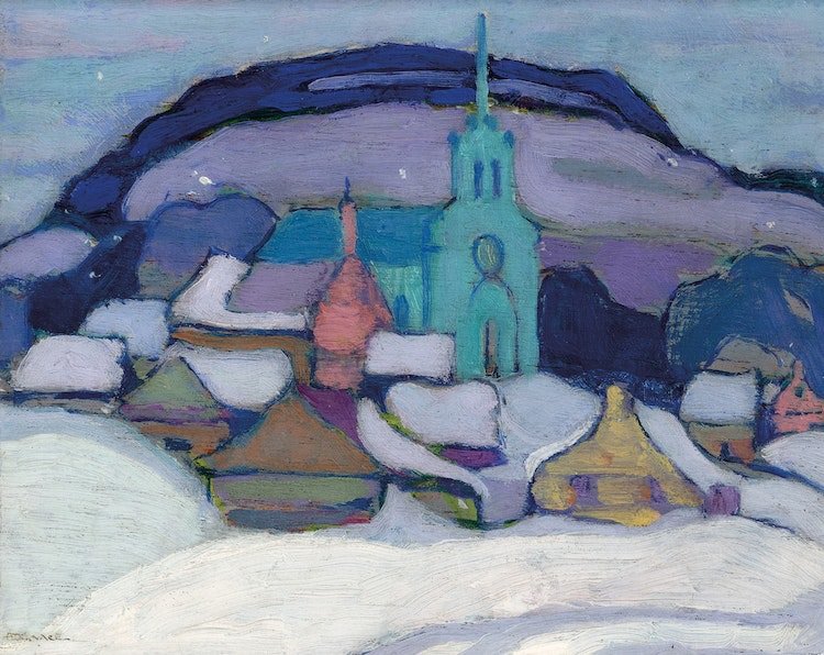 Anne Douglas Savage, “Saint-Sauveur-des-Monts,” oil on board, 6.5" x 8.25” (sold at Cowley Abbott for $48,000)