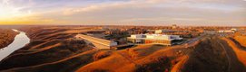 University of Lethbridge main campus overlooking the Oldman River valley to the east (photo by Austin Knibb (BFA – New Media ’20))