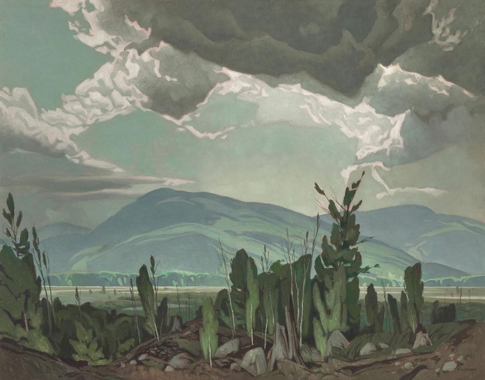 A.J. Casson, "Sun After Rain," 1959, oil on linen, 30" x 38"