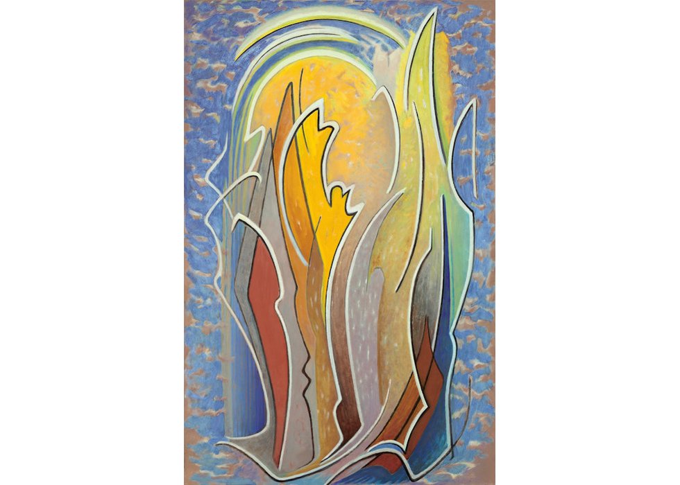 Lawren Harris, “Untitled (abstract painting #173),” 1958, oil on canvas, 65" x 42"