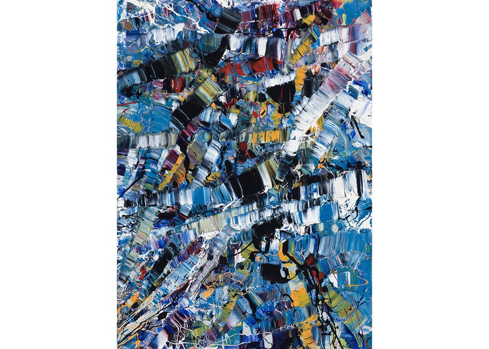 Jean Paul Riopelle, “Sans titre,” 1954, oil on canvas, 13" x 9.5" (sold at Heffel for $661,250)