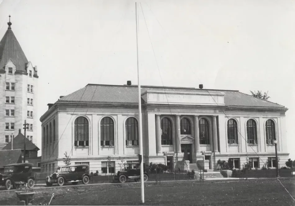 In 1924, the Edmonton Museum of Arts was located in the Edmonton Public Library's first location at 100th Avenue and 100th Street (photo courtesy of the Art Gallery of Alberta)