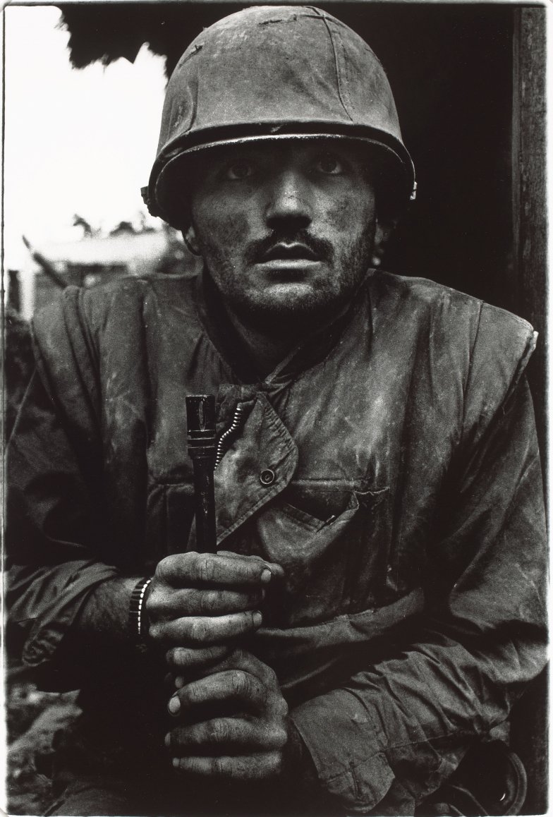 "Shell-shocked US Marine awaits evacuation, Tet Offensive"