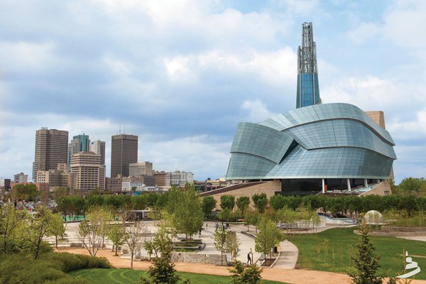 The Canadian Museum for Human Rights.  Its first temporary exhibit will be about peace, including personal stories from Canadians. (photo by Aaron Cohen)