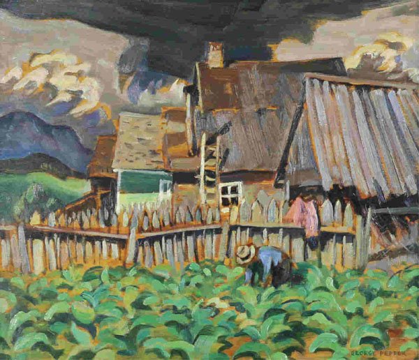 George Douglas Pepper, "TOBACCO PATCH, ST. URBAIN, P.Q."