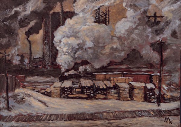 JAMES EDWARD HERVEY MACDONALD, "SKETCH FOR TRACKS AND TRAFFIC" 1912