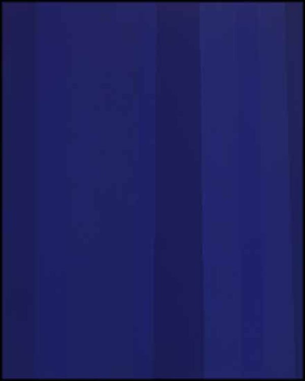 GUIDO MOLINARI "Quantificateur bleu" January 1992, acrylic on canvas, 50" x 40"