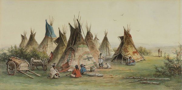 Frederick Arthur Verner, "Indian Encampment", 1891