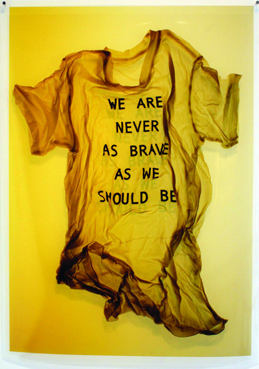 April Dean, "We Are Never As Brave", 2013, inkjet print on film, 40” x 28”