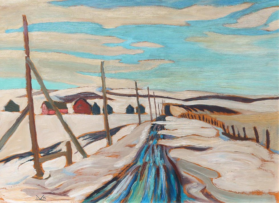 Illingworth Holey (Buck) Kerr "PRAIRIE ROAD, MARCH"