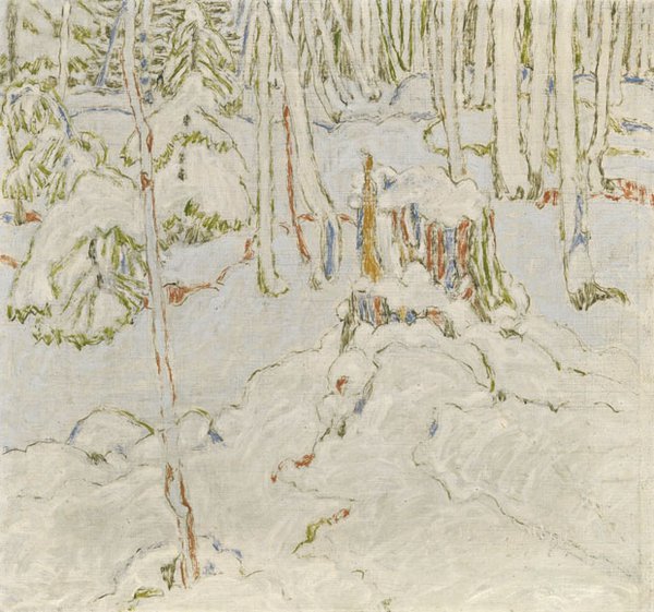 David Brown Milne "Canadian Snowy Hemlocks" 1921