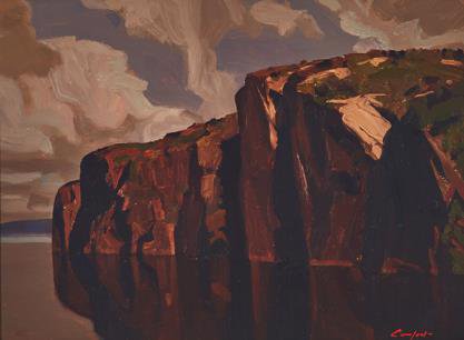 Charles Comfort, "Whitman Monument (Bon Echo Rock, Mazinaw Lake)," nd