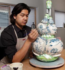 Brendan Tang in his studio