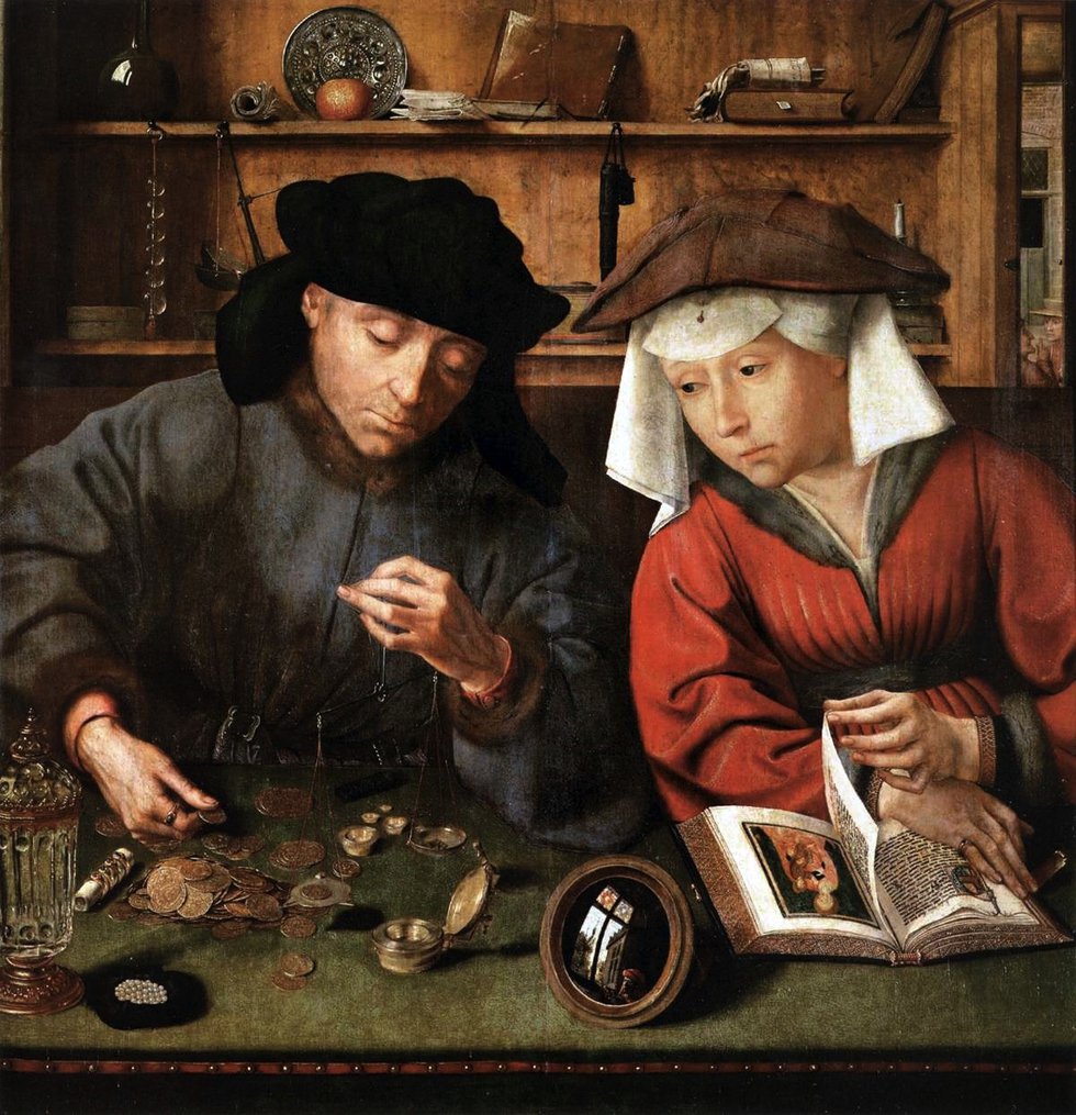 Quentin Massys,"The Money Lender and His Wife," 1514
