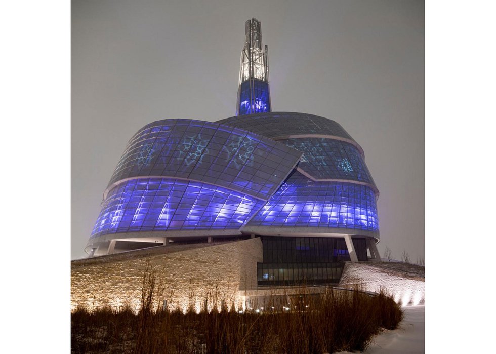 Canadian Museum for Human Rights at Winter Solstice (photo by Aaron Cohen)