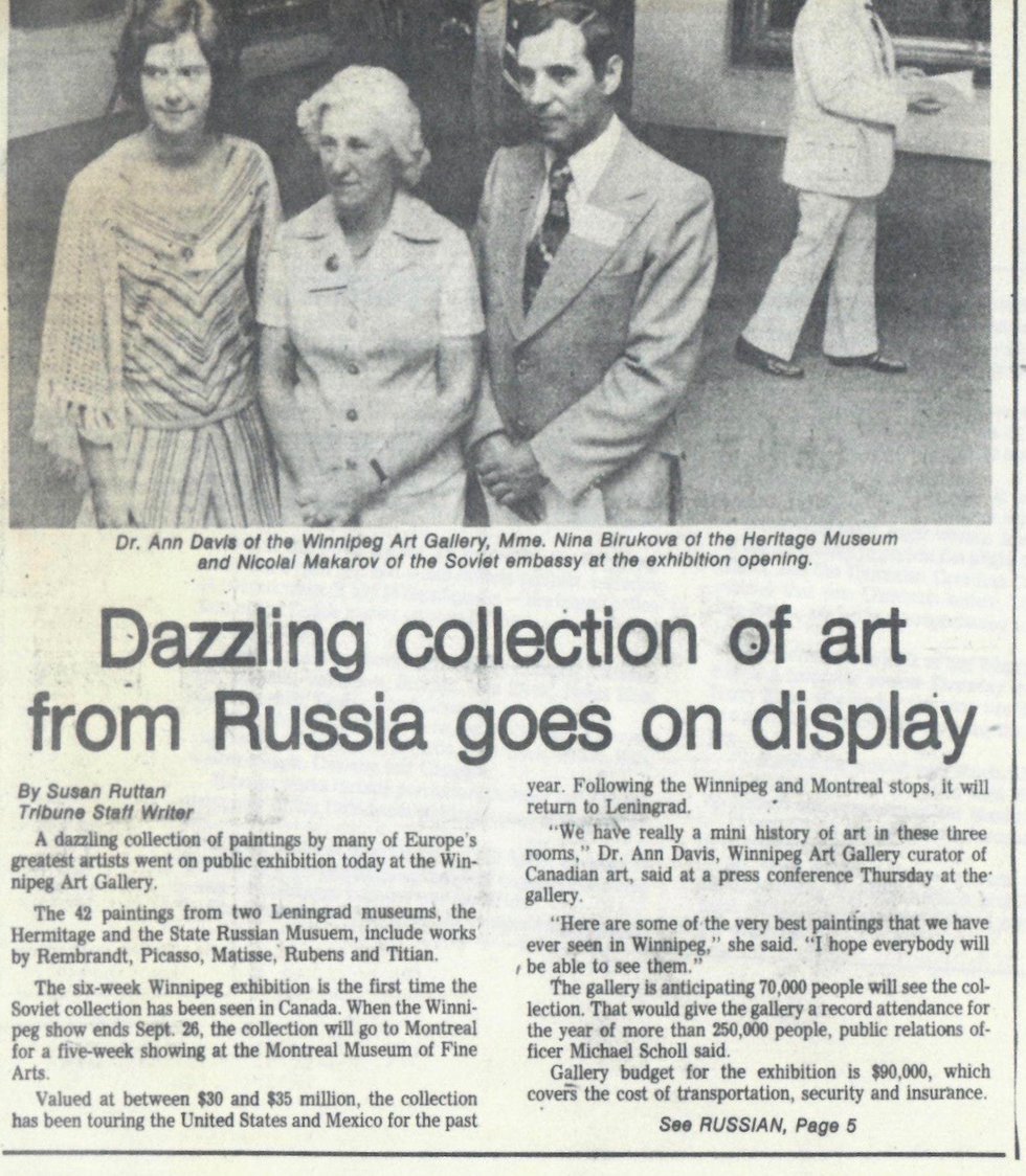 An article published in the Winnipeg Tribune on Aug. 13, 1976.