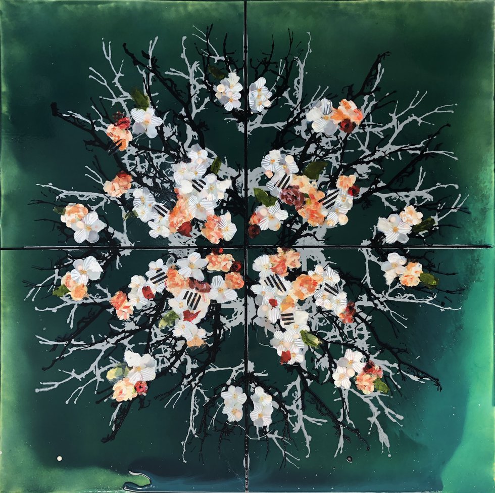 Samantha Walrod, "Green Flower Clock," 2022