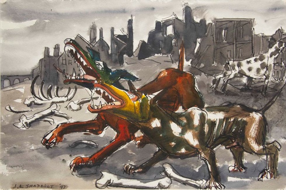 Jack Shadbolt, "Dogs of War," 1947