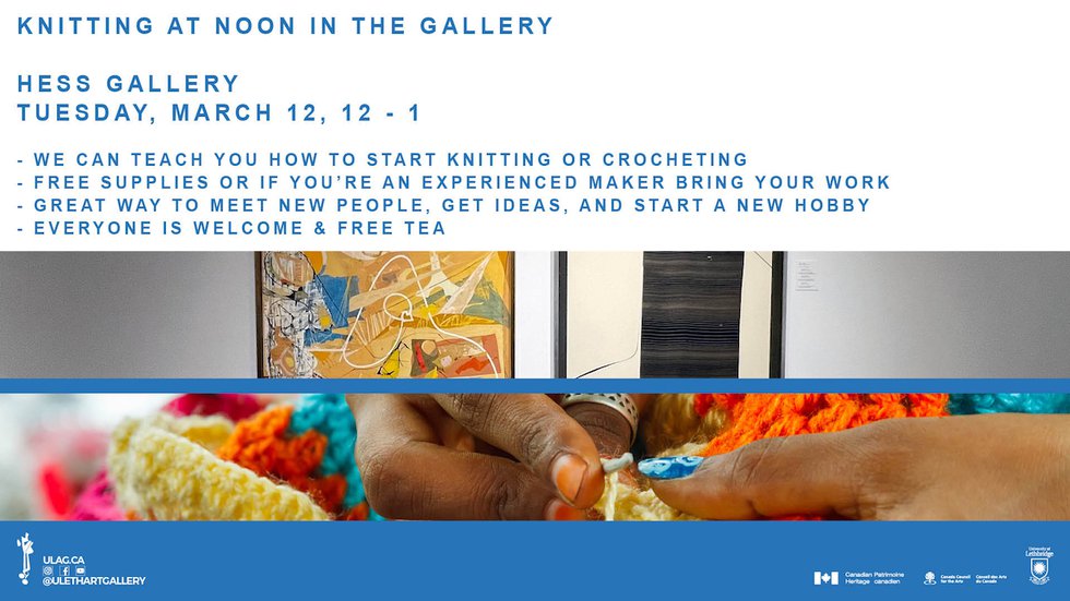 “Knitting at Noon in the Gallery,” 2024