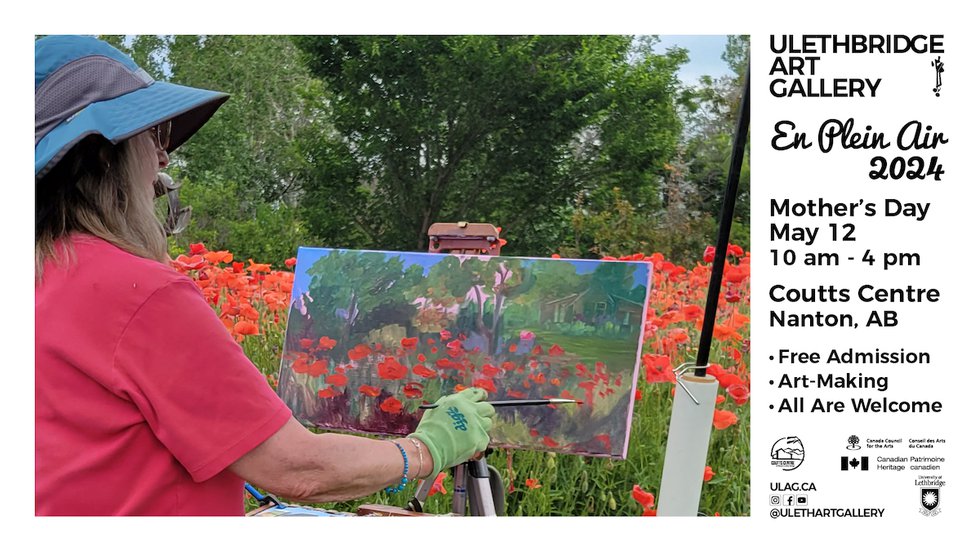 “Artists working "en plein air" at the Coutts Centre for Western Canadian Heritage,” no date