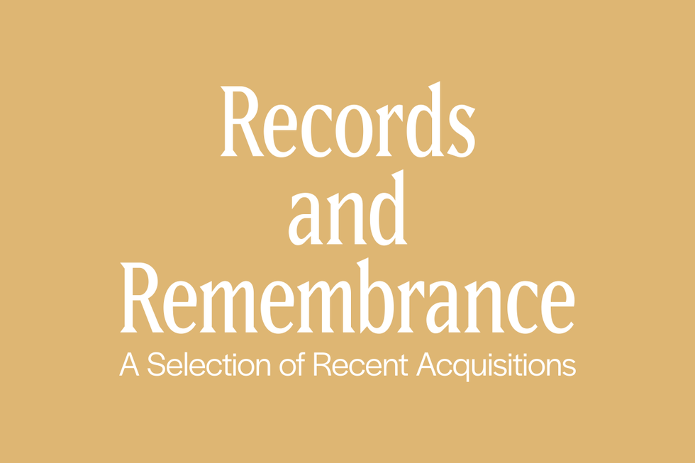 “Records and Remembrance,” 2024