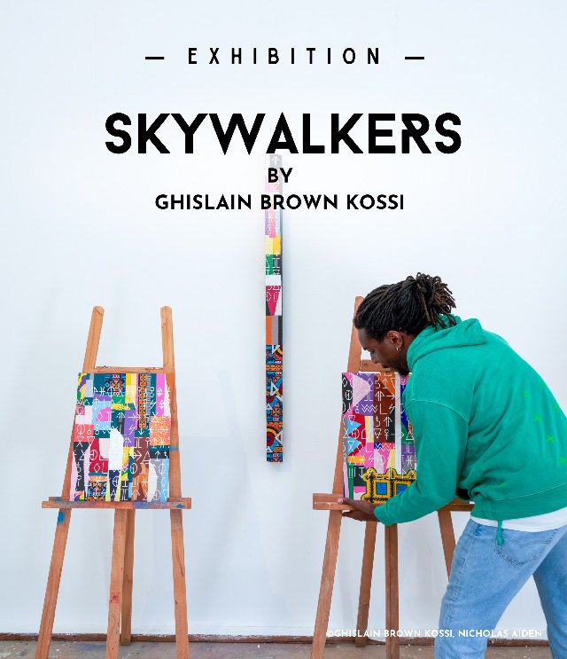 Installation of SKYWALKERS by Ghislain Brown Kossi (courtesy Alliance Francaise)