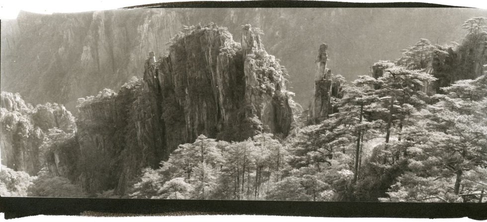 Ray Van Nes, “Huang Shan #2,” 2017, platinum/palladium print, 4.75" x 11.5" (courtesy of Willock and Sax Gallery)