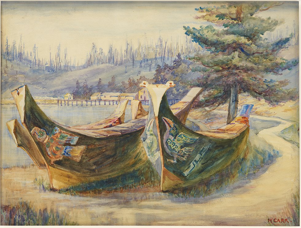 Emily Carr (1871-1945), “War Canoes, Alert Bay,” c. 1908