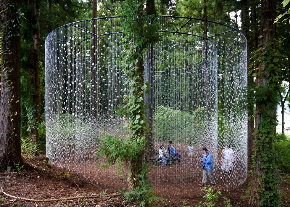 Caitlind R.C. Brown and Wayne Garrett, “A Whisper in the Eye of the Storm,” detail, installation, Northern Alps Art Festival (photo courtesy of the artists)