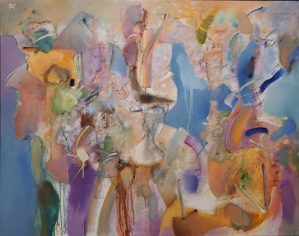 Les Graff, “Seeing all things Equally,” oil on canvas, 44" x 56" (courtesy of Bugera Matheson Gallery)