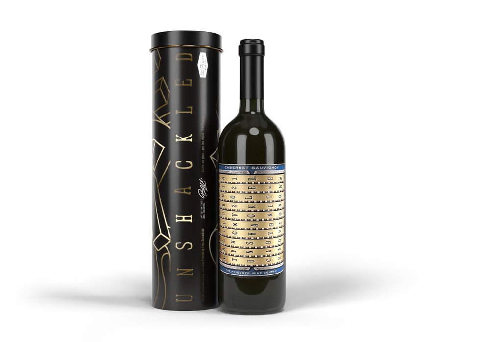 The Prisoner Unshackled’s Cabernet Sauvignon, limited-edition packaging designed by Canadian street artist Ben Johnston.