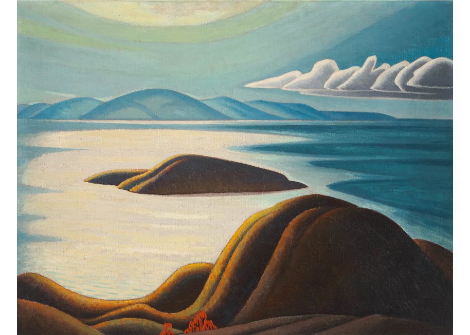 Lawren Stewart Harris, “North Shore, Lake Superior, Ca,“ 1977, oil on linen, 40.5" x 31.25" (sold at Waddington's for $4,392,750)