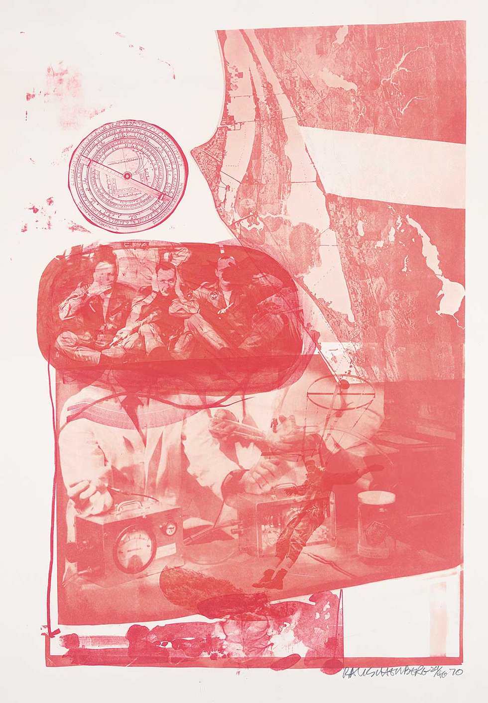 Robert Rauschenberg, “Ape [Stoned Moon],” #24/46, 1970, lithograph on paper, 36.75" x 25" (sold at Levis Fine Art Auctions for $4,388)