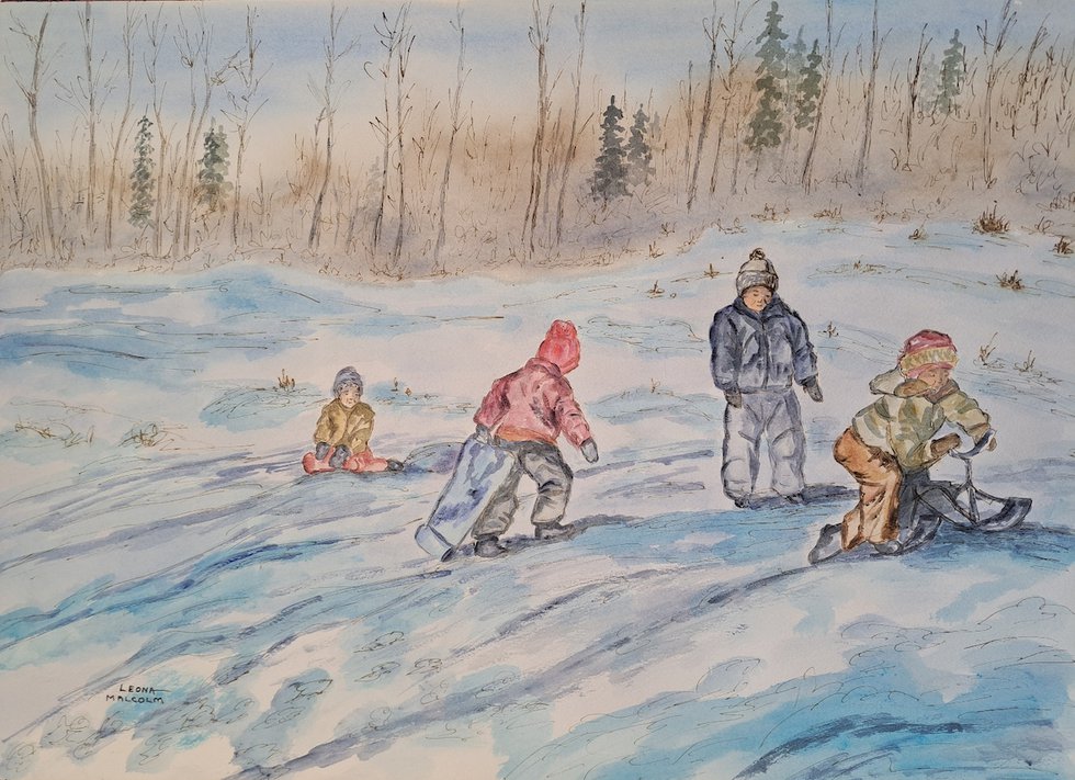 Leona Malcolm, “Sledding,” 2005