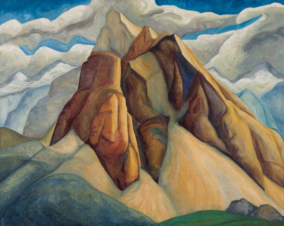 Bess Larkin Housser Harris, “Near Moraine Lake,” 1929, oil on canvas, 44" x 54 ¾" (sold at Heffel Fine Art for $133,250)