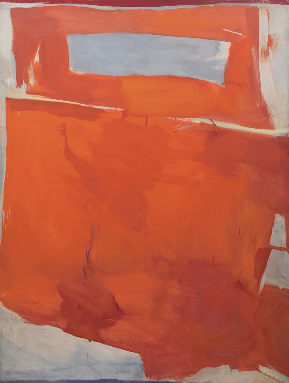 Michael Snow, “OH,” 1957, oil on canvas, 48" x 36" (sold by Cowley Abbott for $72,000)