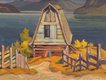 Henry George Glyde, “Old Barn, Salmon Arm B.C.” no date, oil on canvas, 18" x 24" (sold by Hodgins for $12,500)